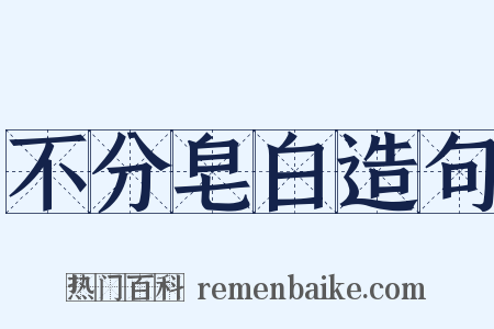不分皂白造句是什么意思的图片